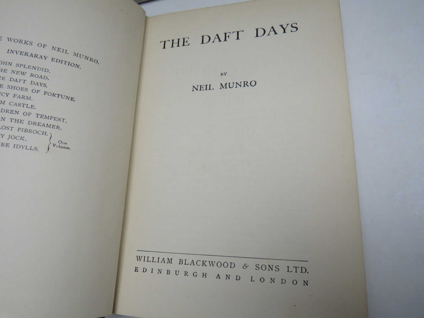 The Daft Days by Neil Munro, 1935, Vintage Book