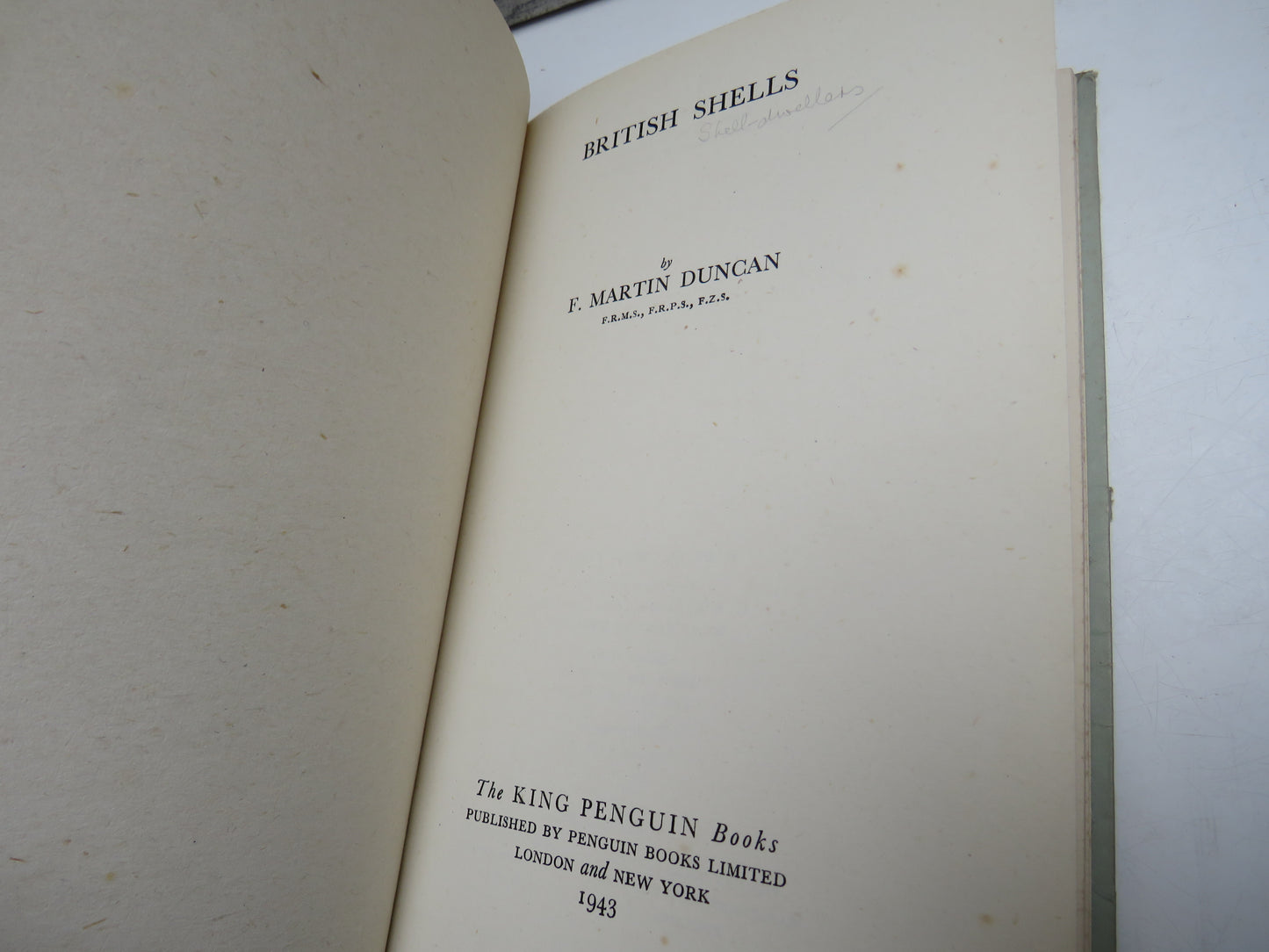 British Shells by F. Martin Duncan, 1943, Vintage Penguin Book