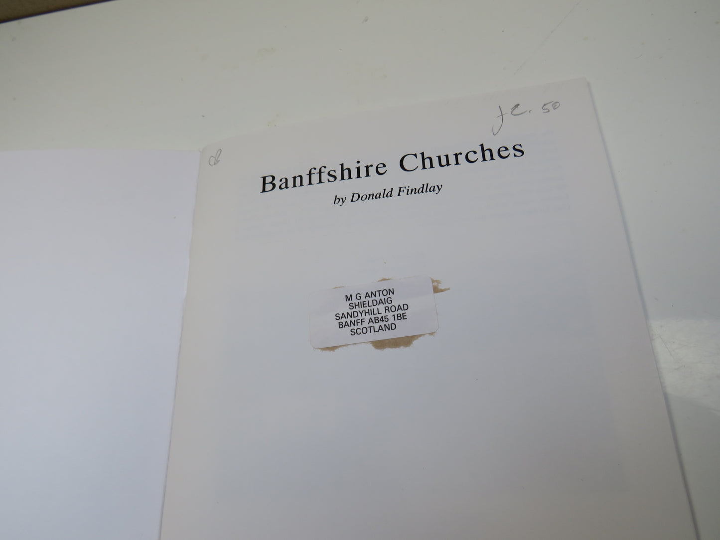 Banffshire Churches By Donald Findlay 1994