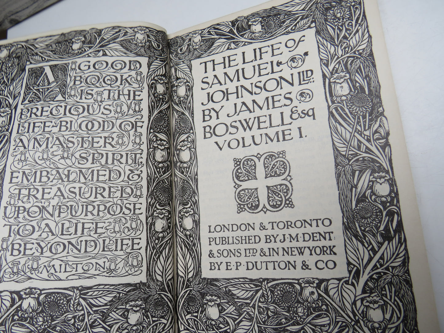The Life of Samuel Johnson by James Boswell Volumes I and II, 1928