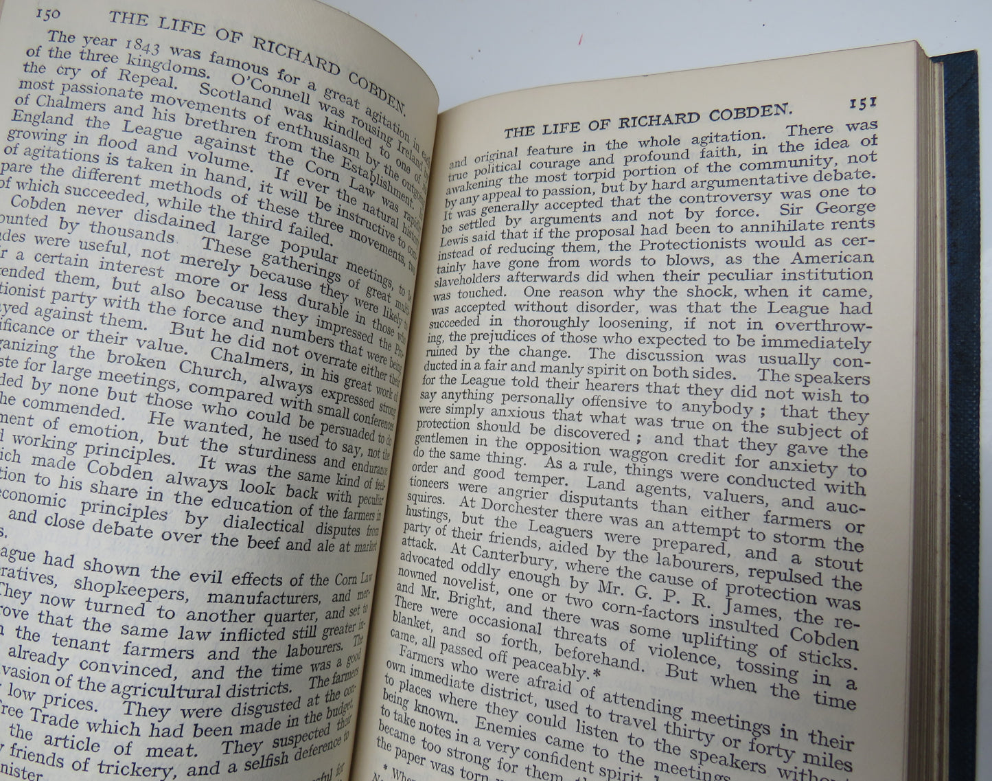 Vintage Book of 'the life of richard cobden by john morley'