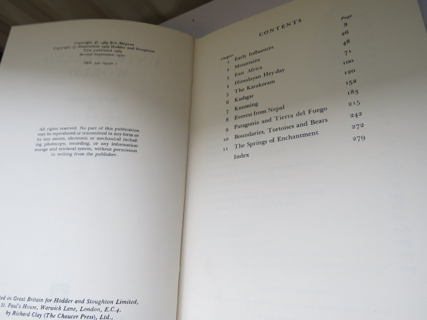 That Untravelled World An Autobiography By Eric Shipton 1970