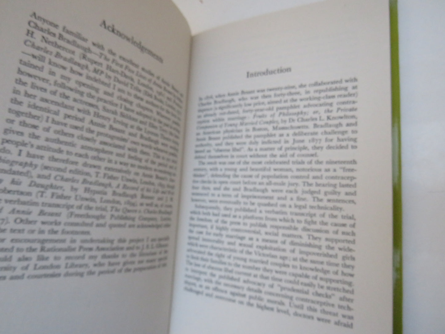 The Trial of Annie Besant and Charles Bradlaugh by Roger Manvell, 1976