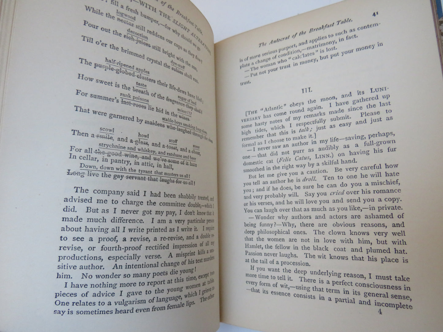 The Autocrat of the Breakfast-Table, Every Man His Own Boswell by Oliver Wendell Holmes