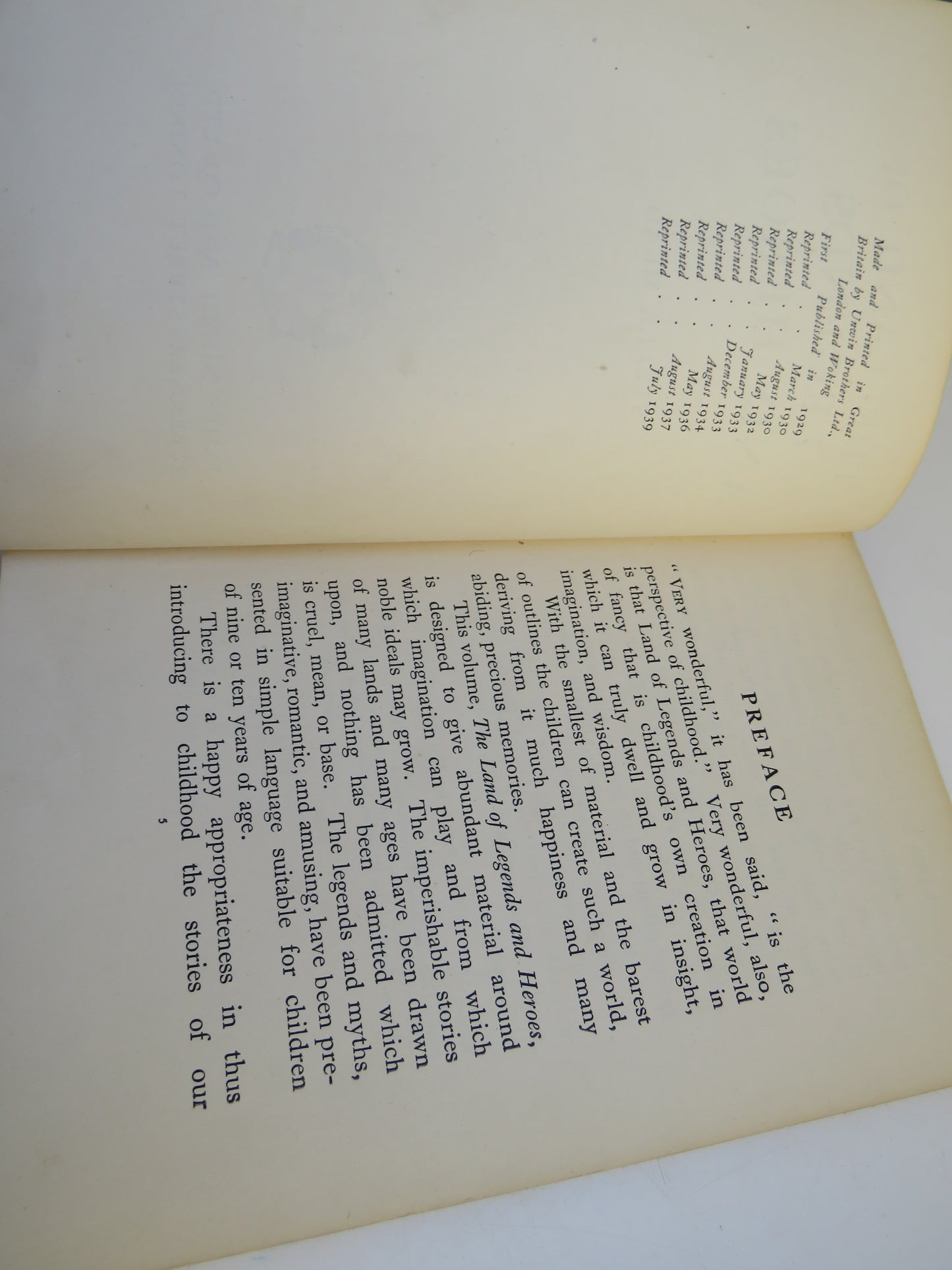 The Land Of Legends and Heroes By Stella Mead 1939