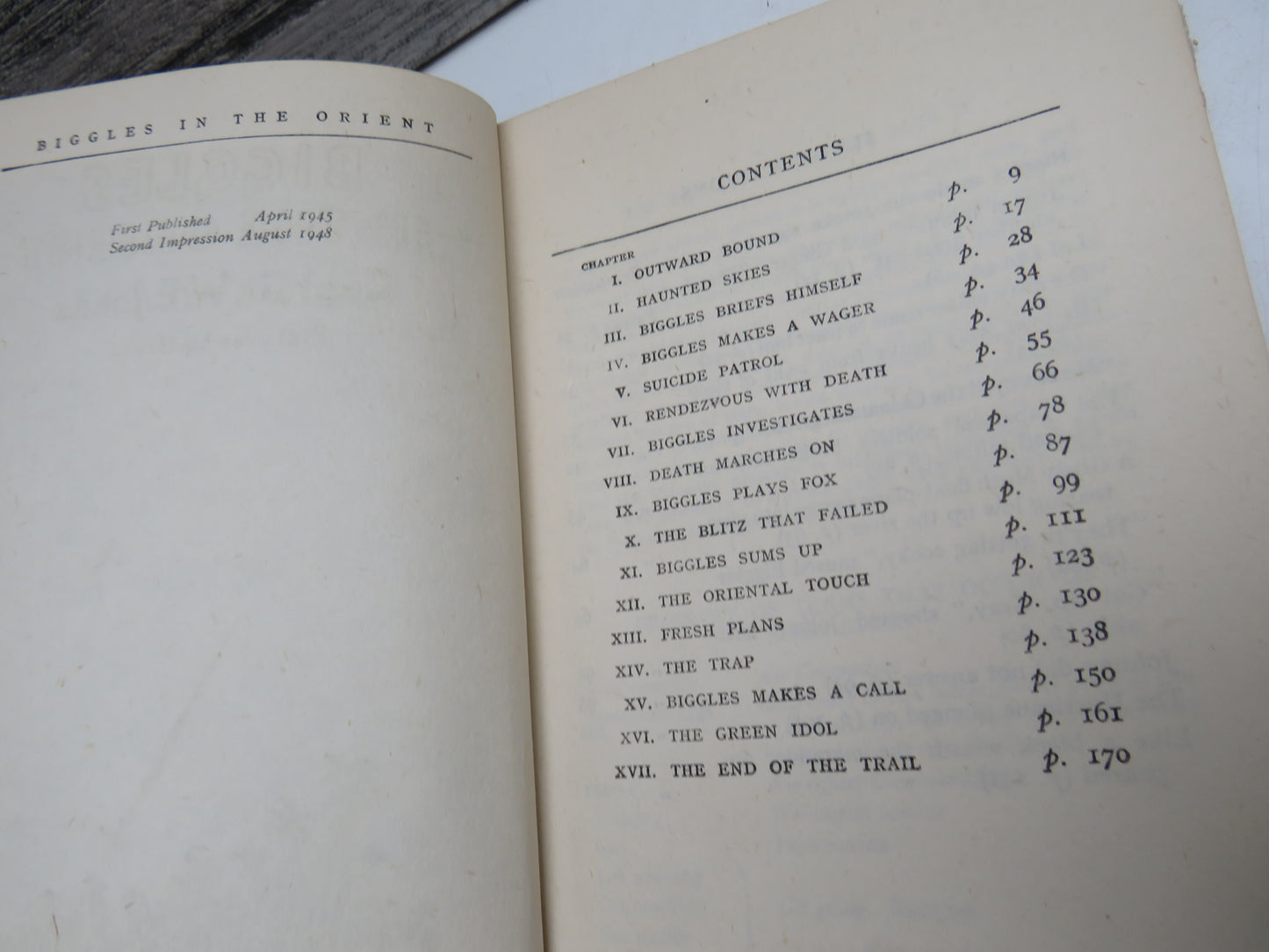 Biggles In The Orient By Captain W.E. Johns 1948