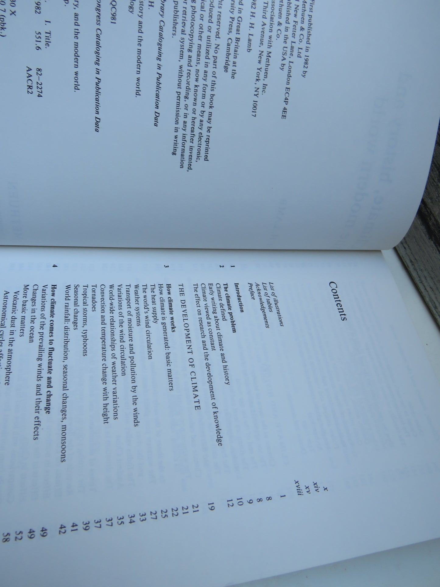 Climate, History and The Modern World By H.H. Lamb 1982