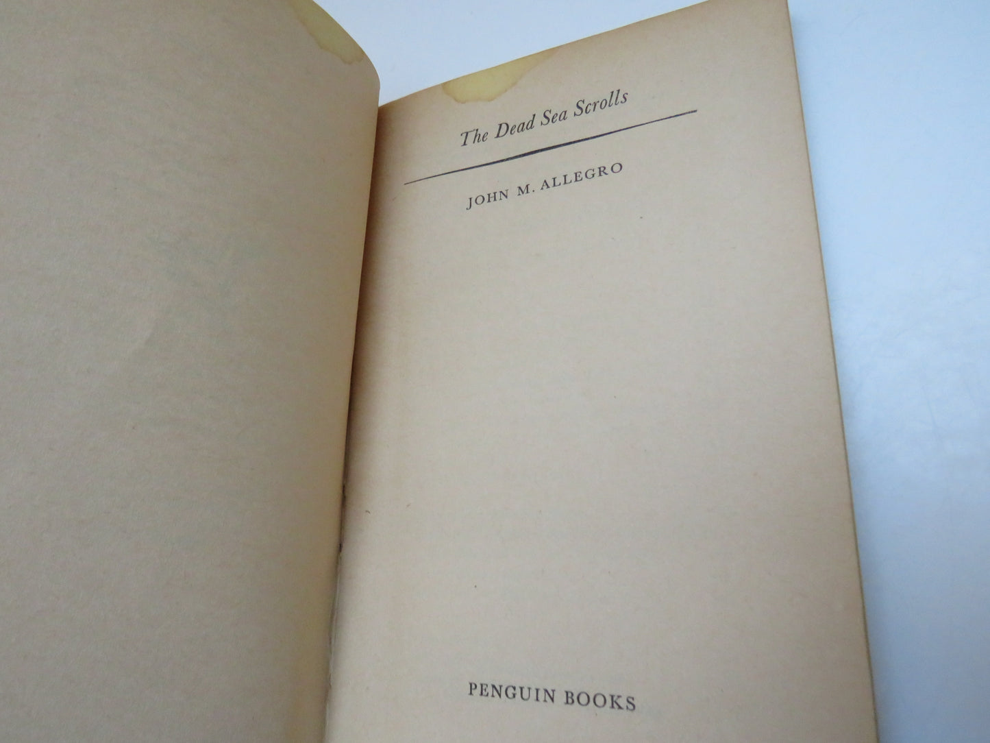 The Dead Sea Scrolls By John M. Allegro 1959 A Pelican Book