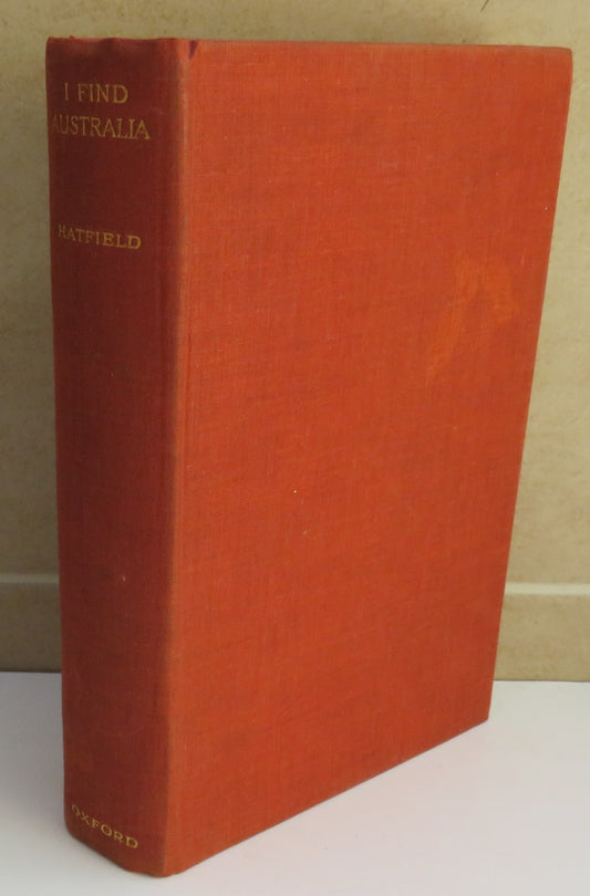 I Find Australia By William Hatfield 1937