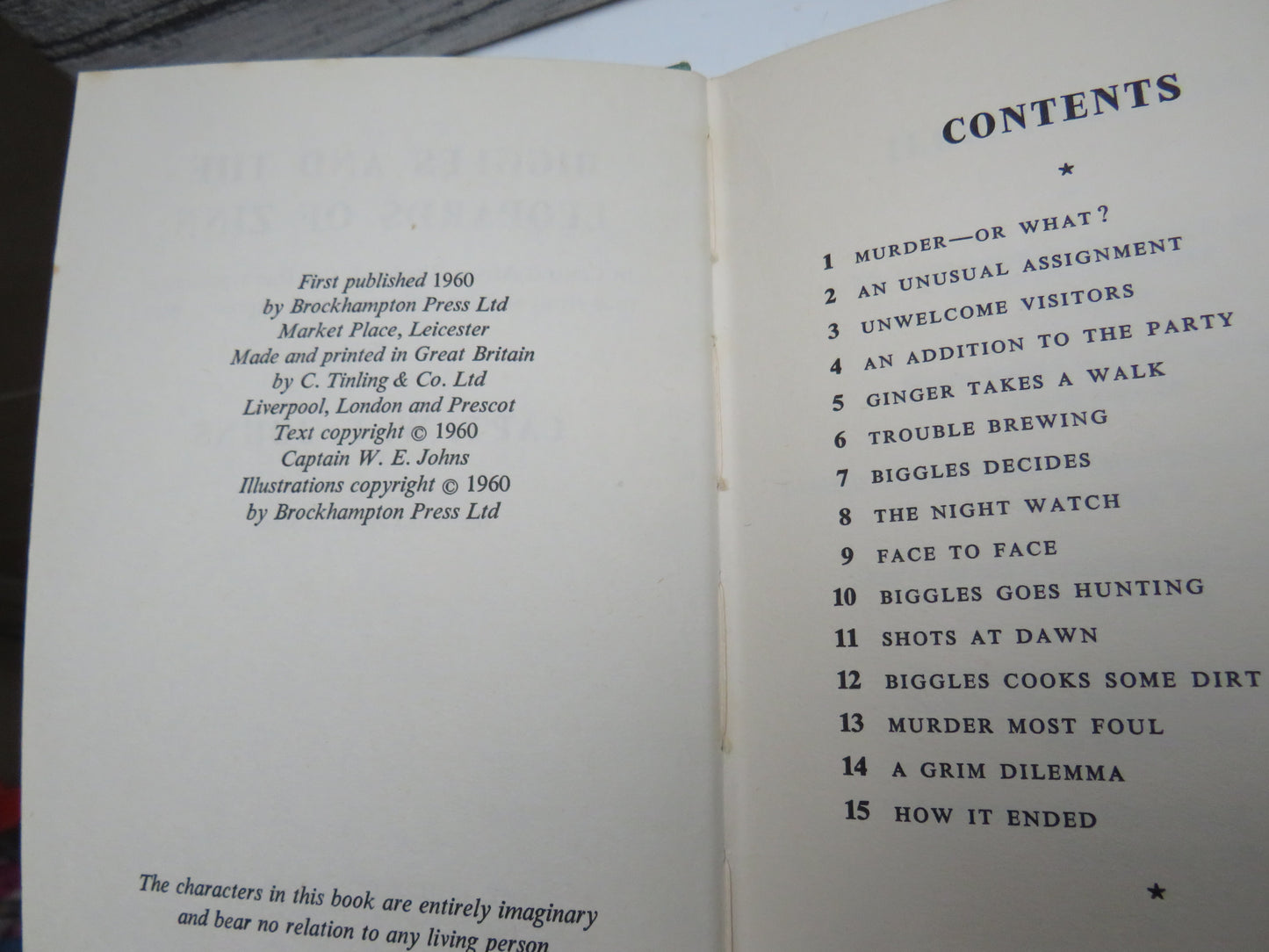 Biggles and The Leopards of Zinn By Captain W.E. Johns 1960