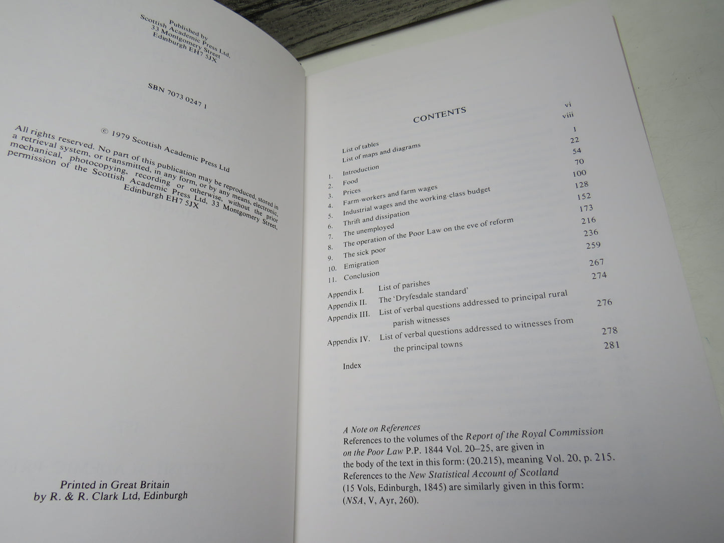 The State of The Scottish Working-Class In 1843 A Statistical and Spatial Enquiry Based On The Data From The Poor Law Commission Report Of 1844 By Ian Levitt and Christopher Smout 1979