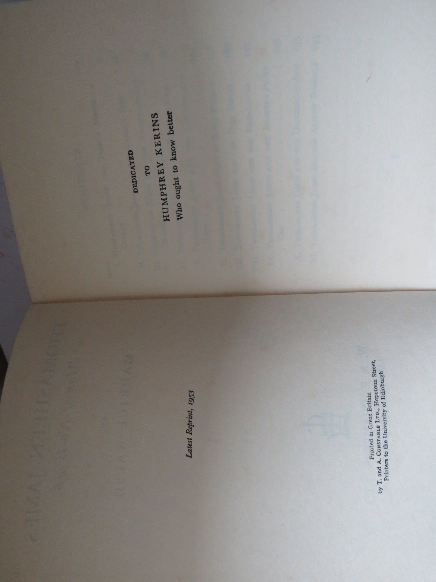 Thomasheen James Man-of-No-Work By Maurice Walsh 1953