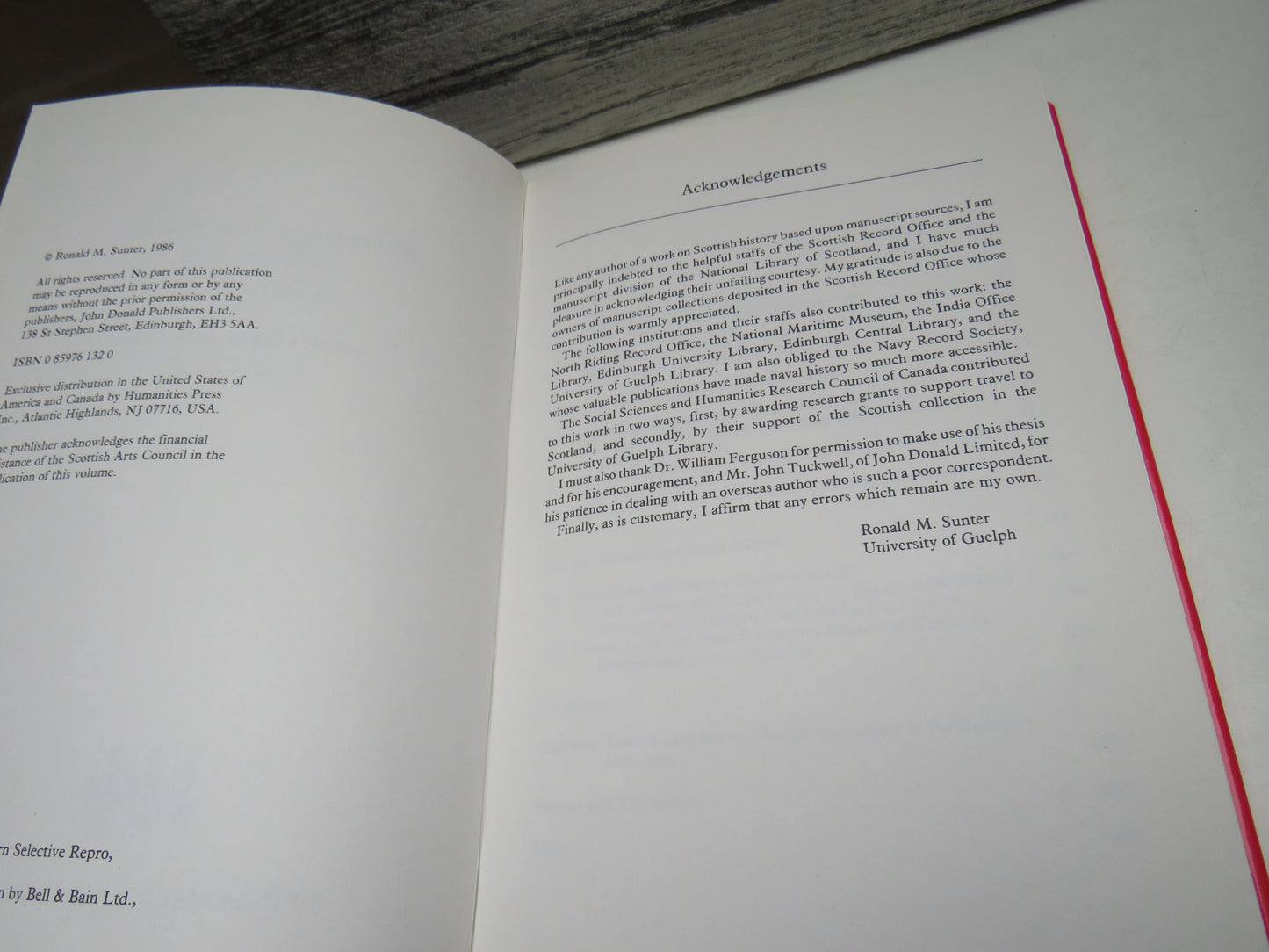 Patronage and Politics In Scotland 1707-1832 By Ronald M. Sunter 1986