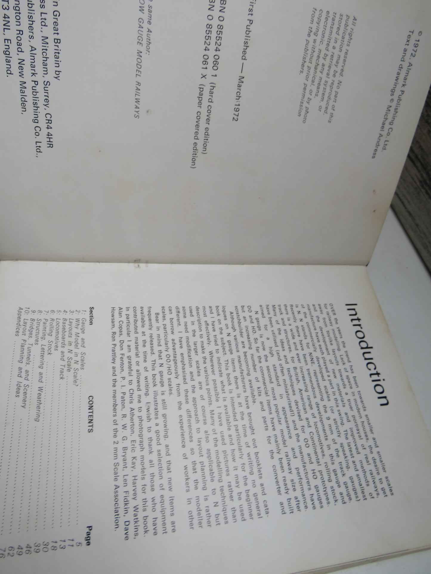 'N' Gauge Model Railways By Michael Andress 1972