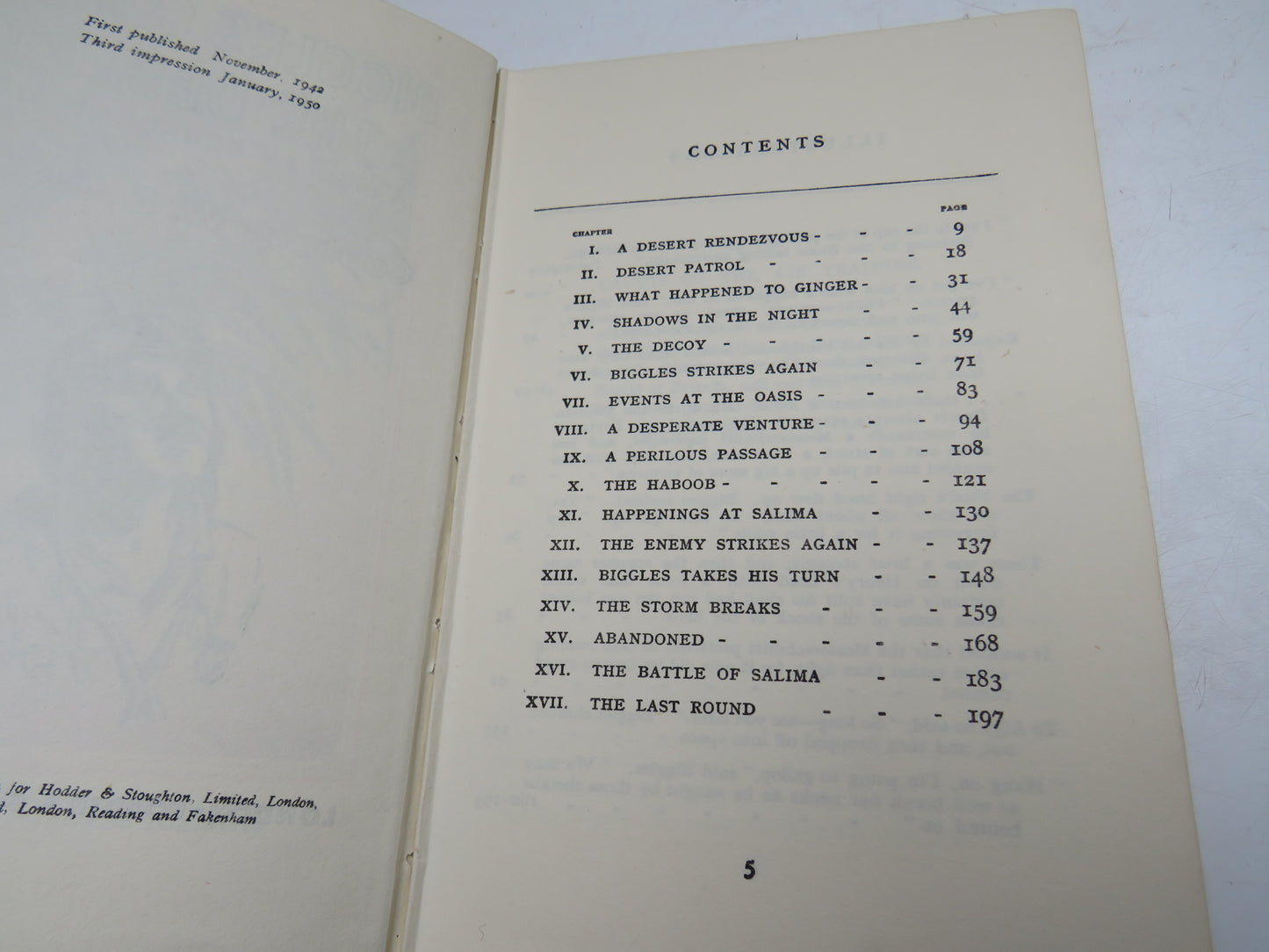 Biggles Sweeps The Desert A "Biggles" Squadron Story By Captain W. E. Johns 1950