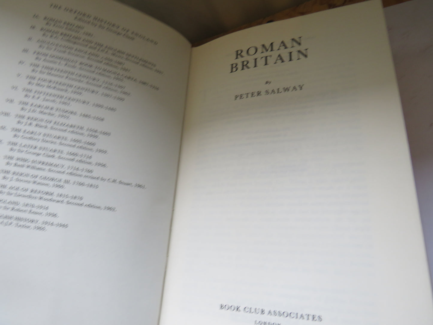 Roman Britain By Peter Salway 1982