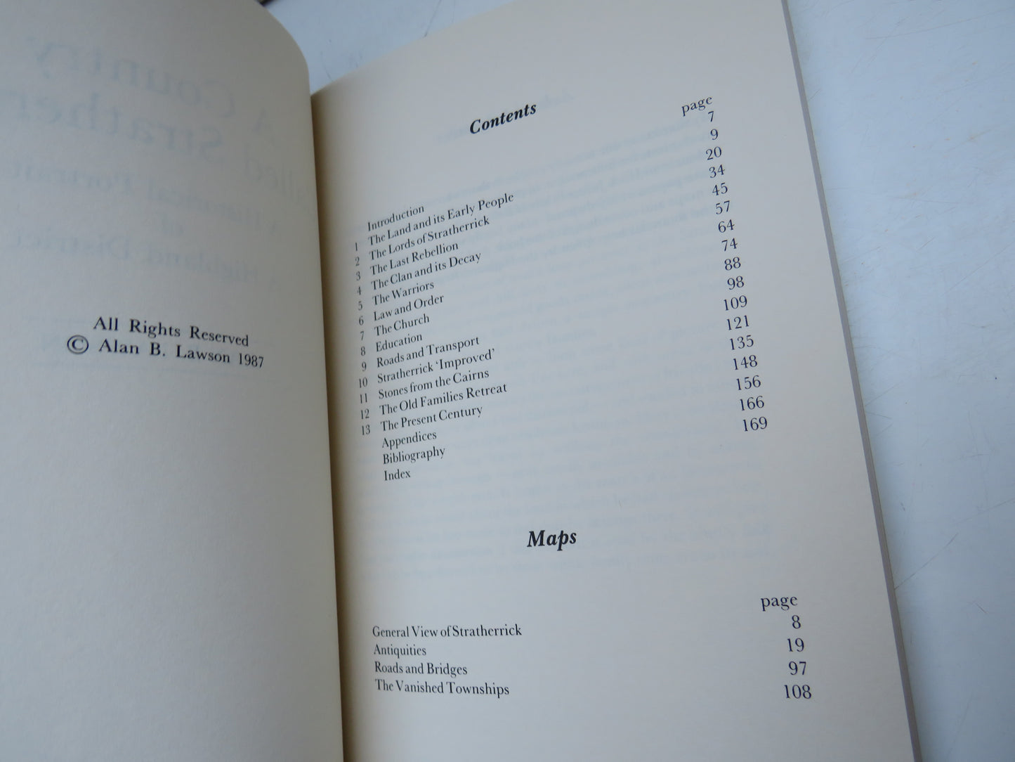 A Country Called Stratherrick A Historical Portrait of a Highland District By Alan B. Lawson 1987