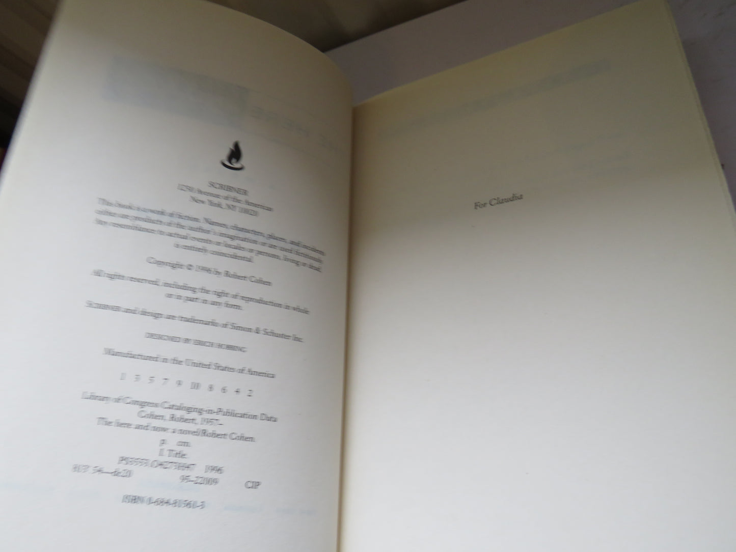 The Here and Now A Novel By Robert Cohen 1996