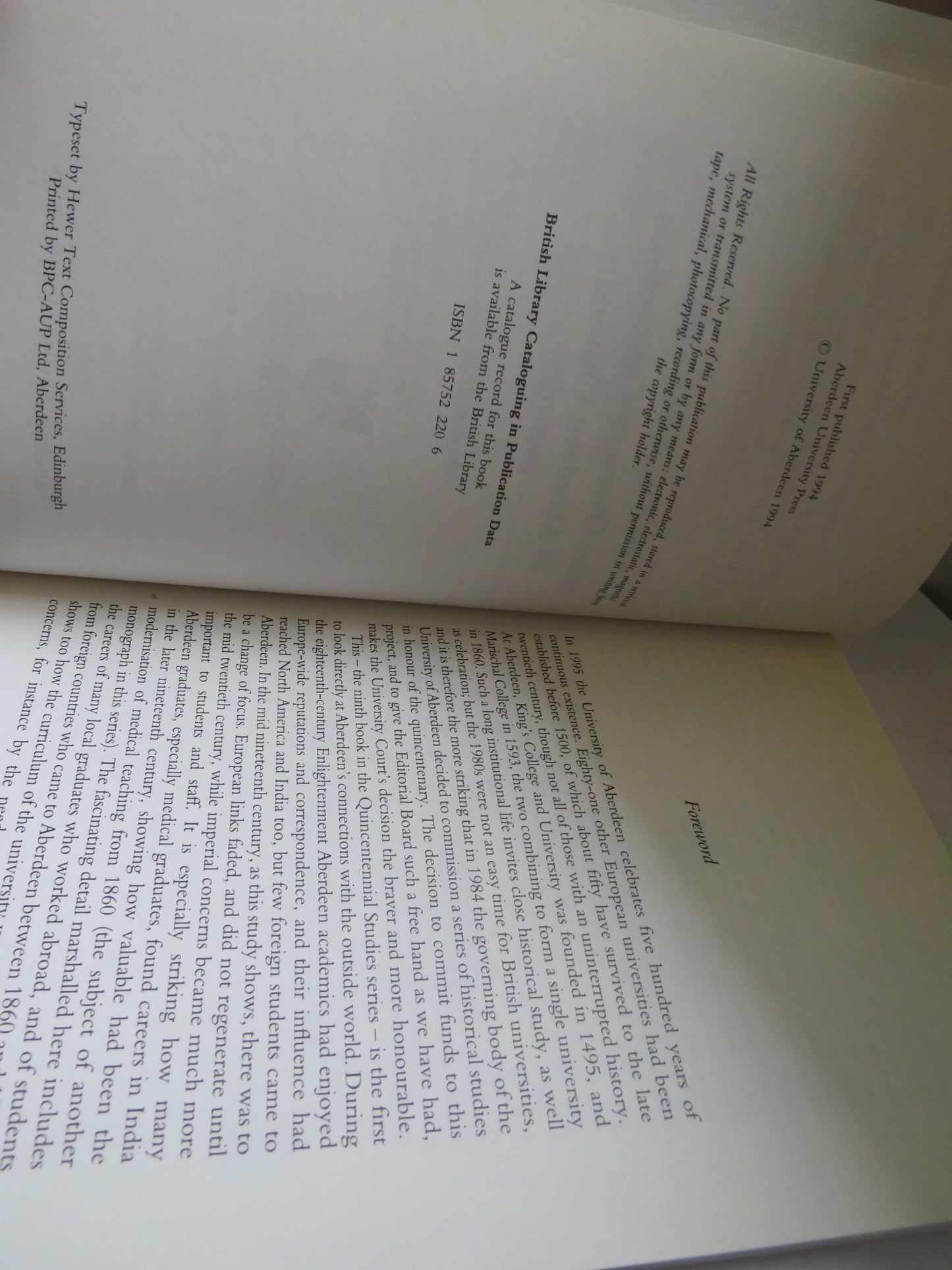 Academe and Empire Some Overseas Connections of Aberdeen University 1860-1970 By John D Hargreaves