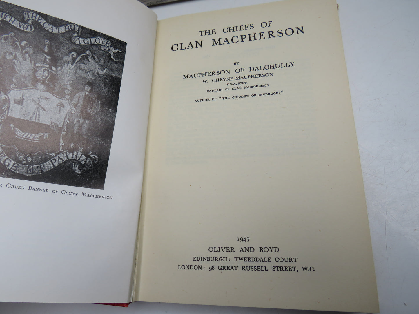 The Chiefs of Clan MacPherson By MacPherson of Dalchully 1947