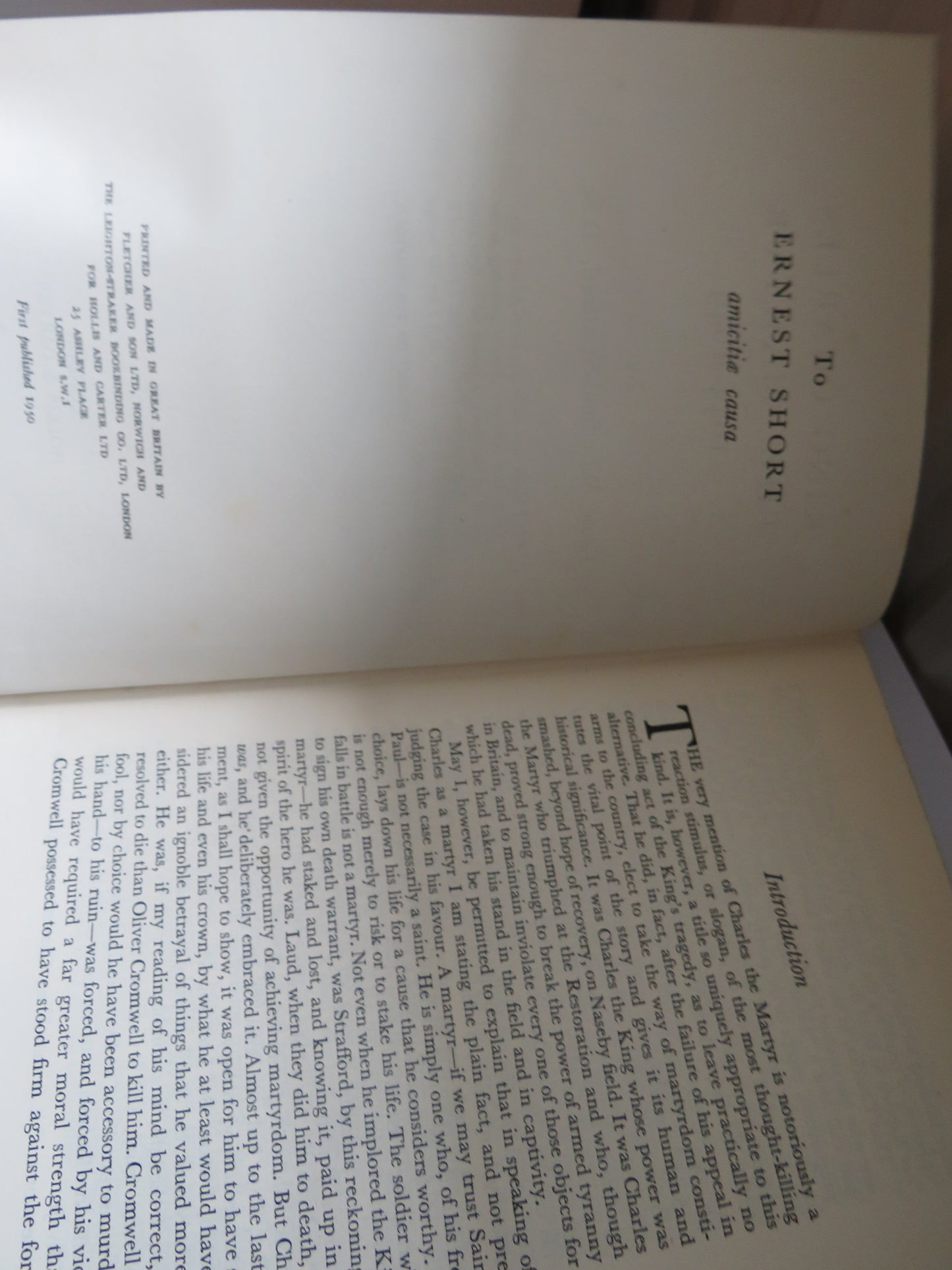 King Charles The Martyr 1843-1649 By Esme Wingfield-Stratford 1950