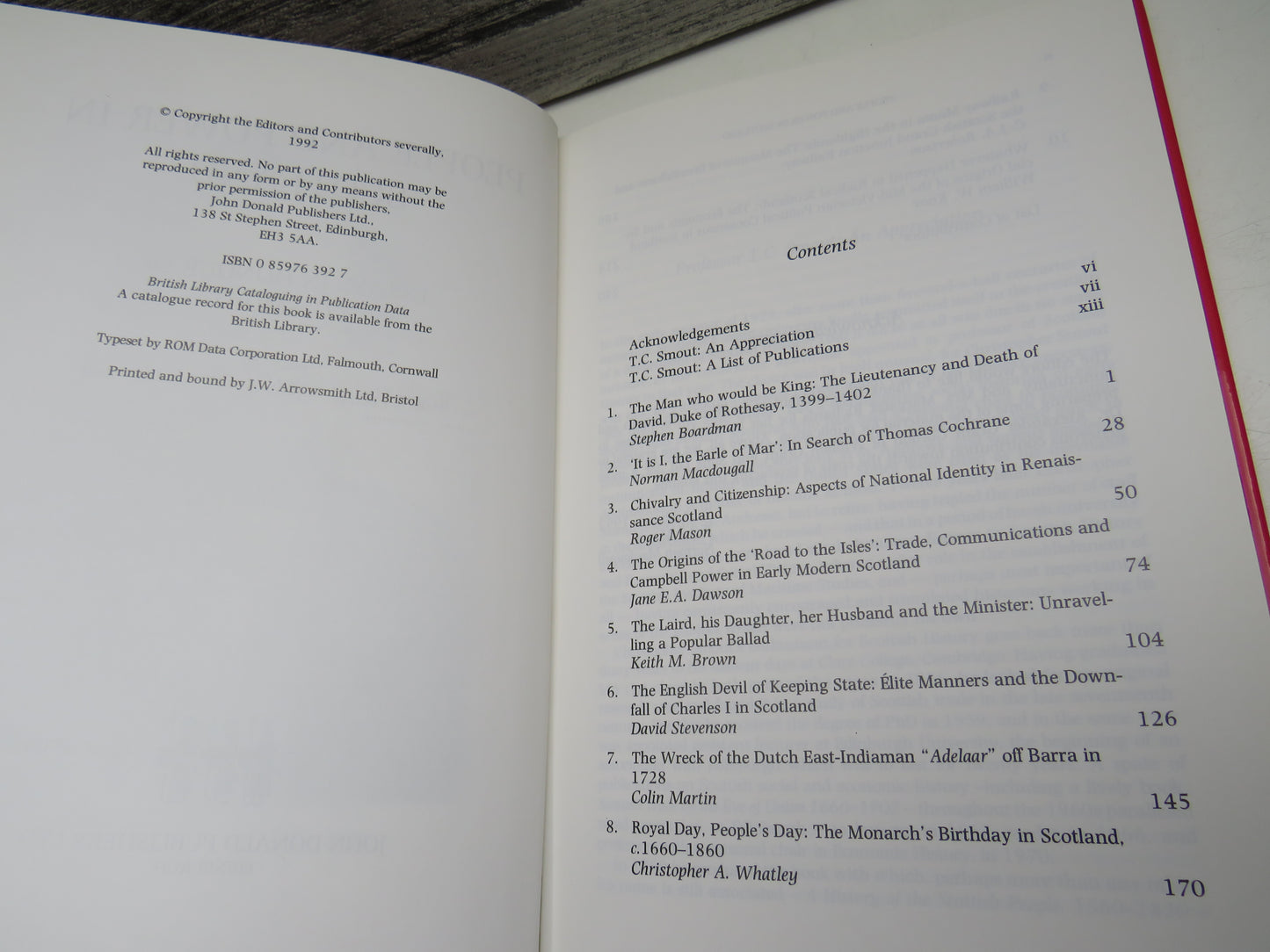 People and Power In Scotland Essays In Honour of T. C. Smout Edited By Roger Mason and Norman MacDougall 1992