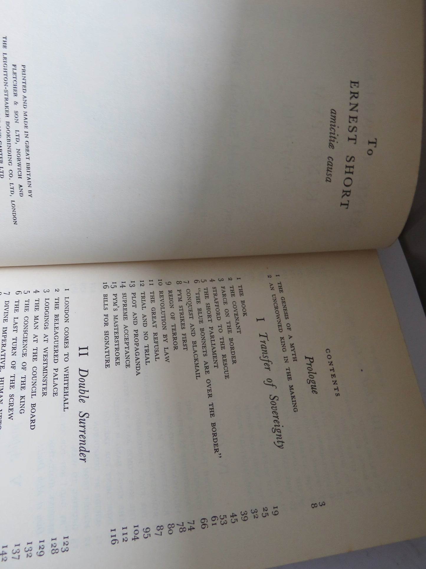 King Charles and King Pym 1637-1643 By Esme Wingfield-Stratford 1949