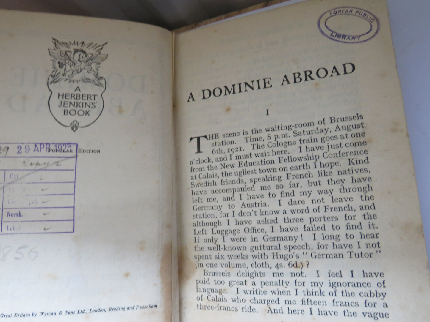 A Dominie Abroad By A.S. Neill