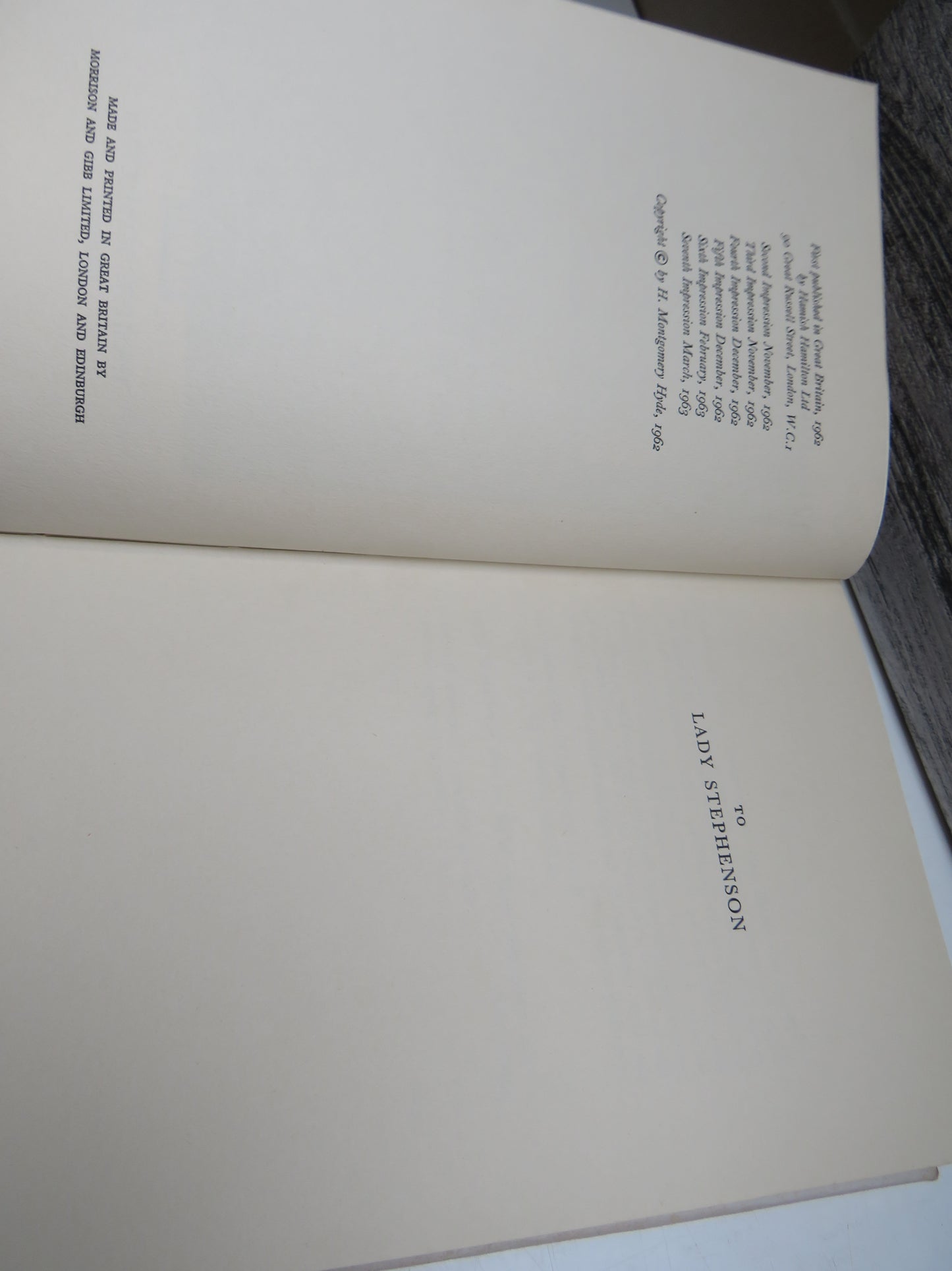 The Quiet Canadian, The Secret Service Story of Sir William Stephenson, by H. Montgomery Hyde, 1963