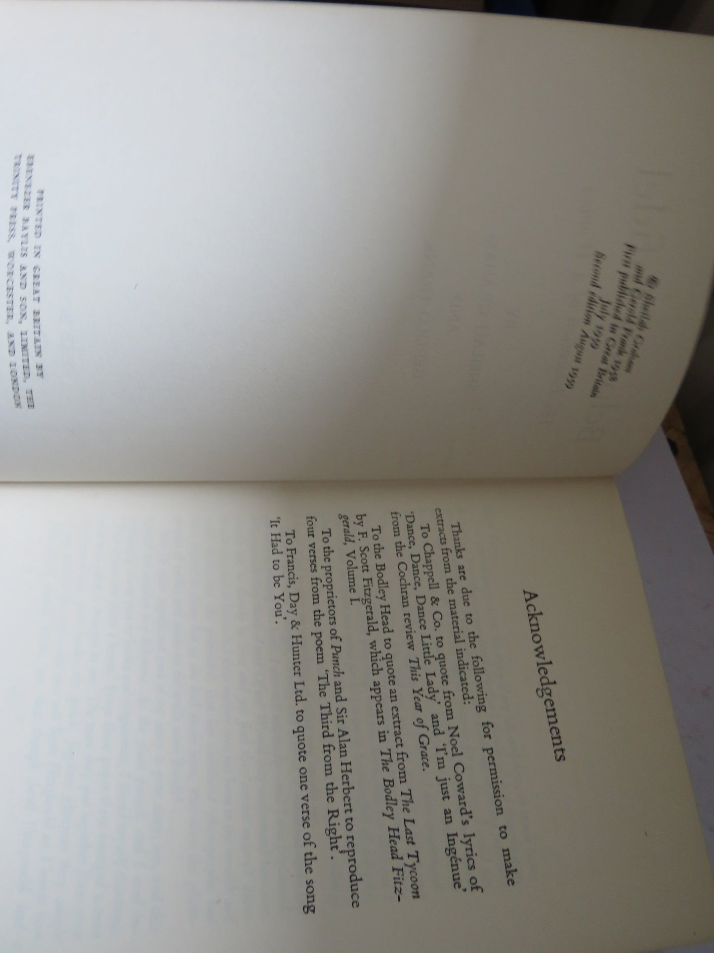 Beloved Infidel The Education of a Woman By Sheilah Graham and Gerold Frank 1959