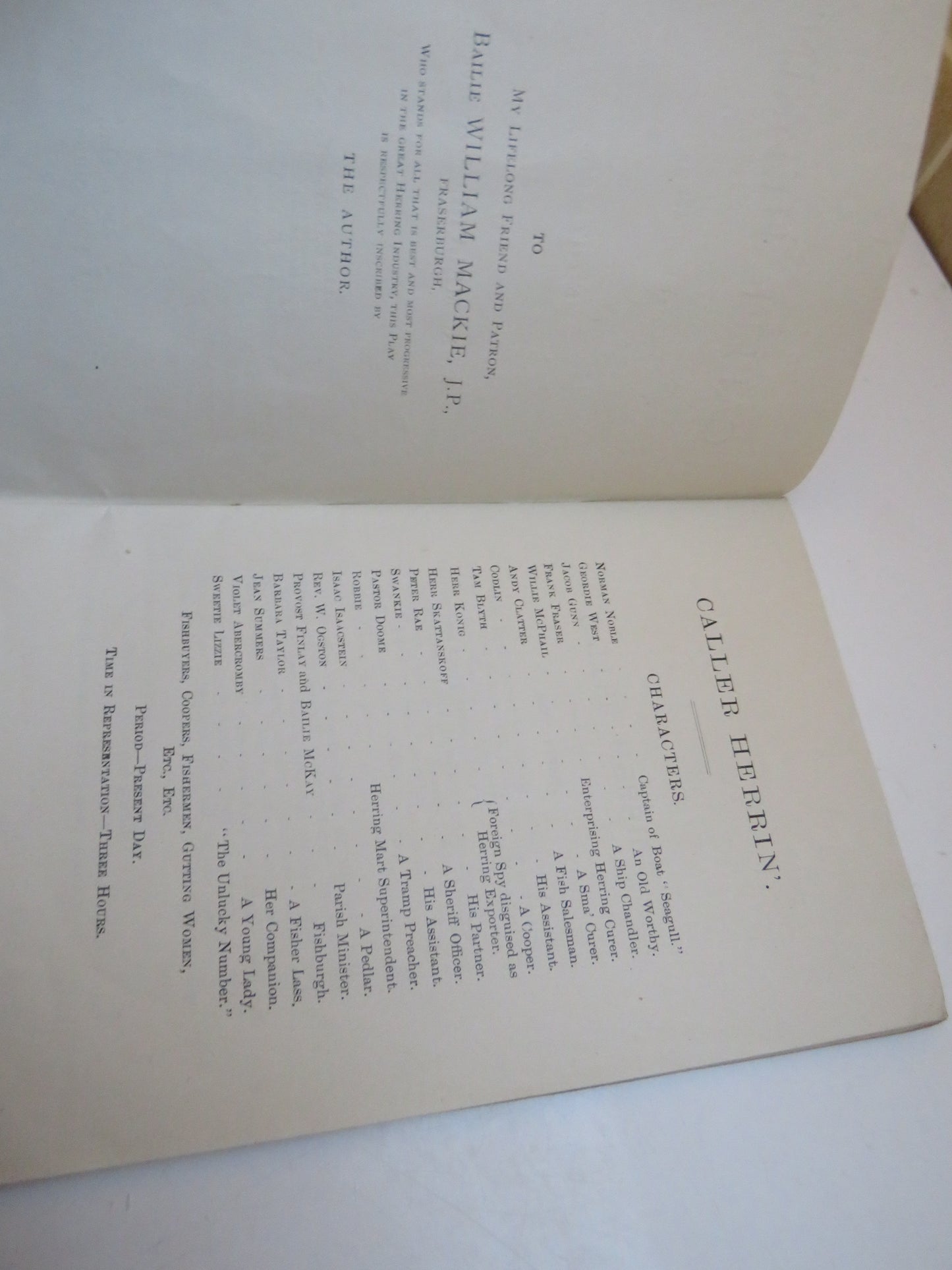 Caller Herrin, Original Operatic Drama of Scottish Fisher Life, In Five Acts, by W. R. Melvin, 1913