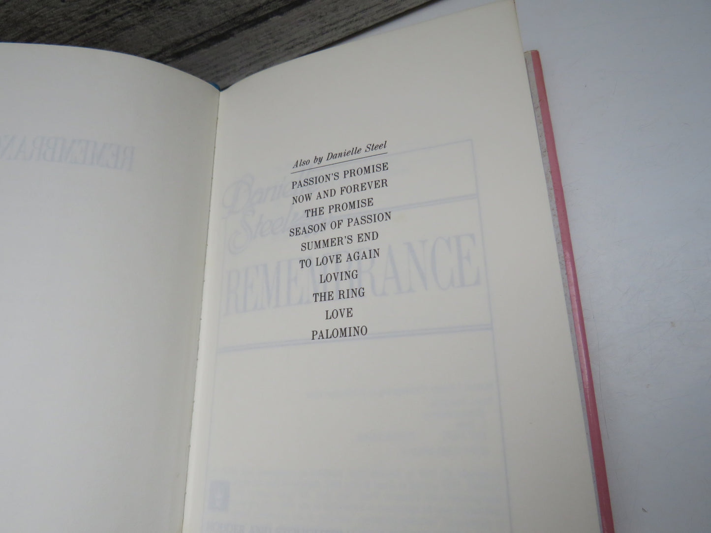 Remembrance by Danielle Steel, 1981