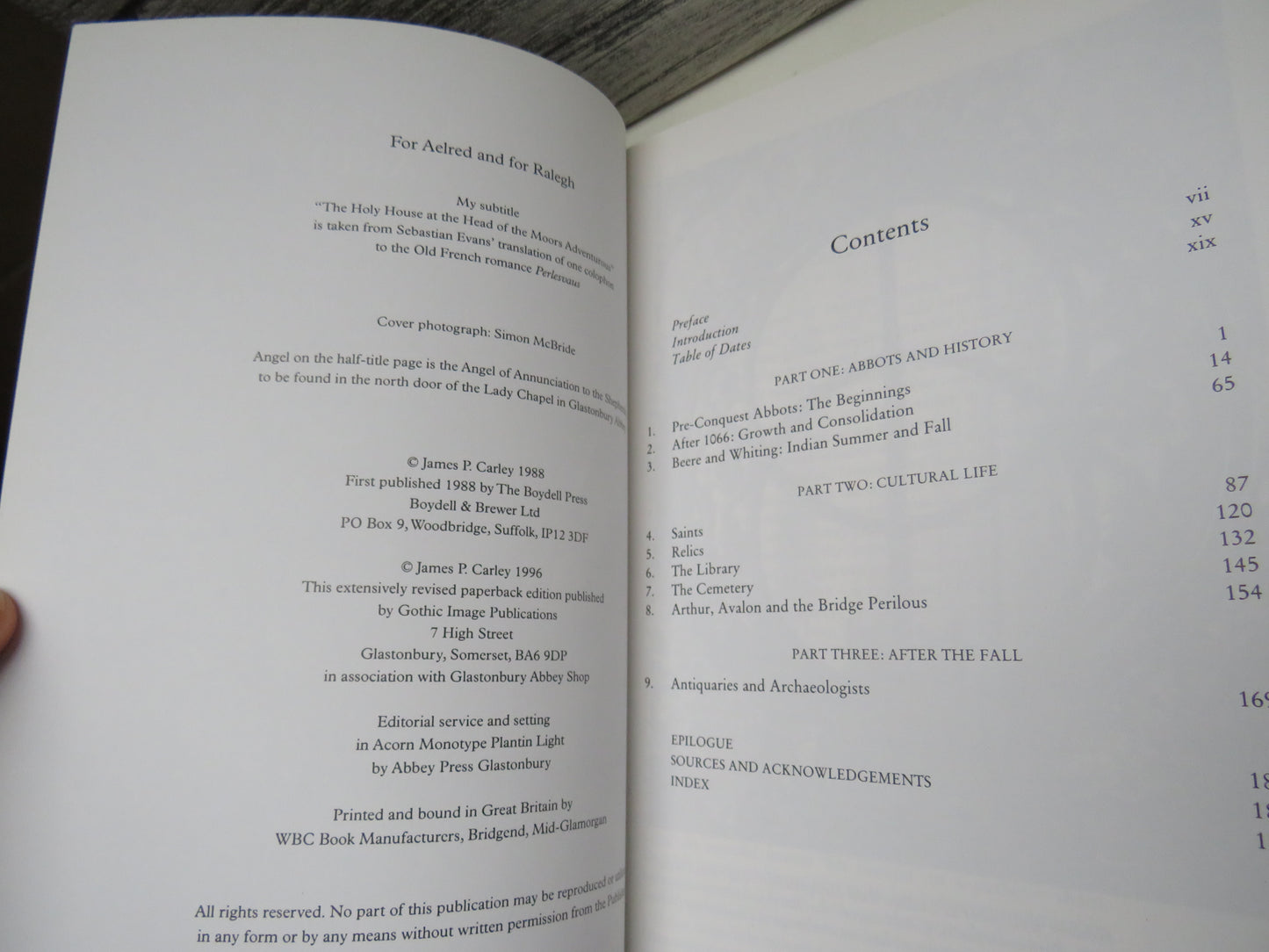 Glastonbury Abbey The Holy House At The Head of the Moors Adventurous By James P. Carley 1996