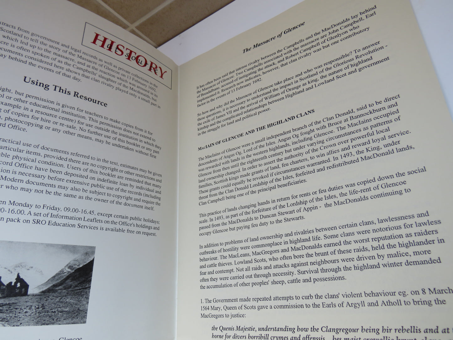 The Massacre of Glencoe Historical Background Document Extracts and Copies