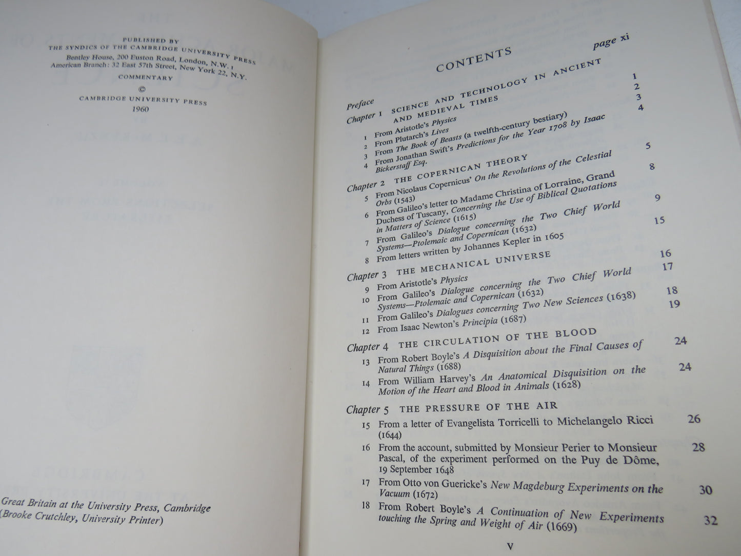 The Major Achievements of Science By A. E. E. McKenzie Volume II 1960