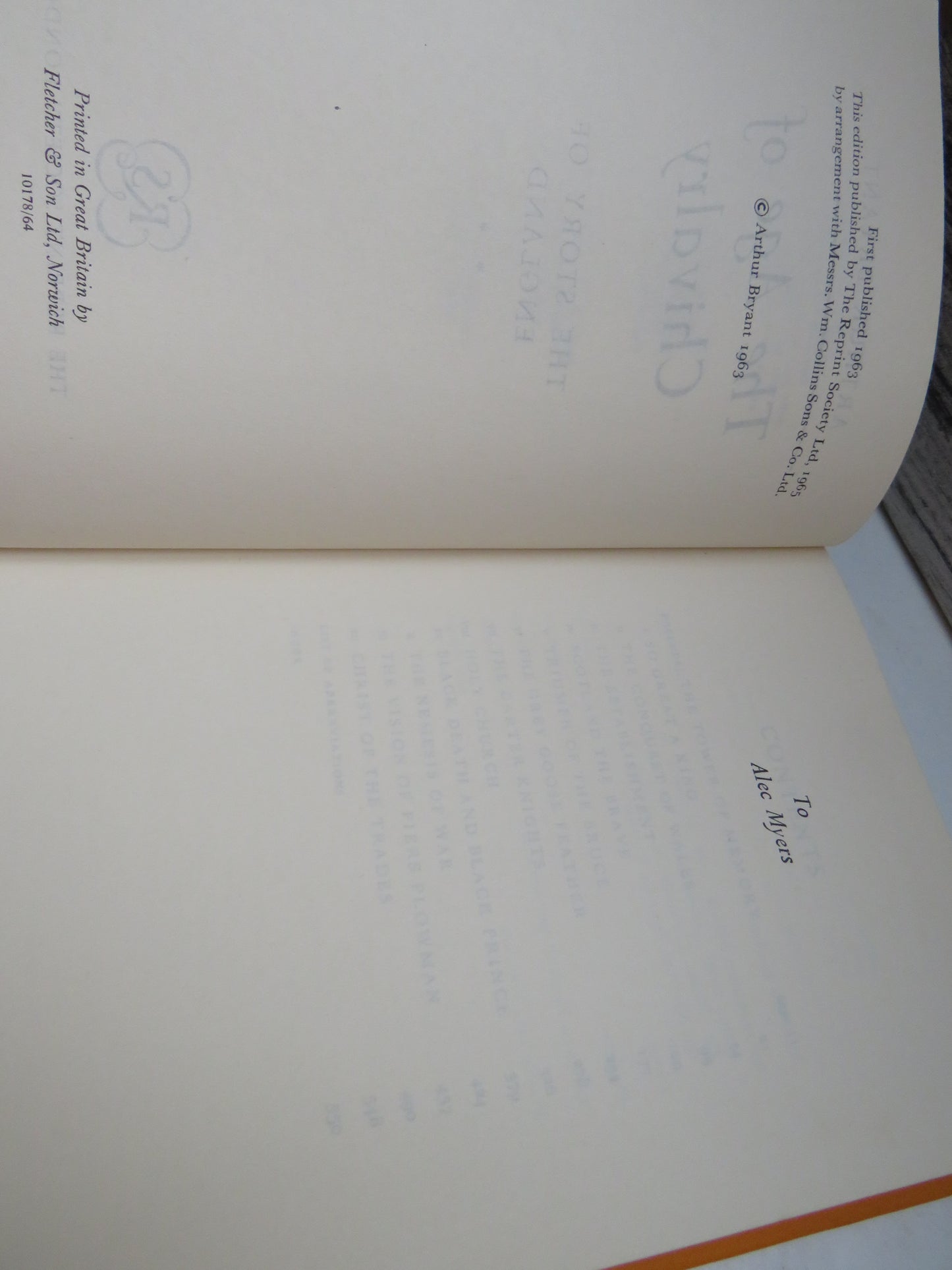 The Age of Chivalry The Story of England By Arthur Bryant 1965