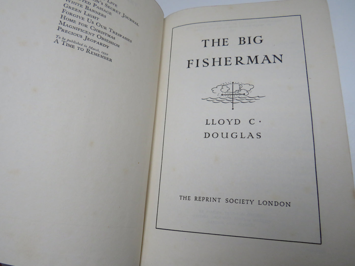 The Big Fisherman By Lloyd C. Douglas 1951