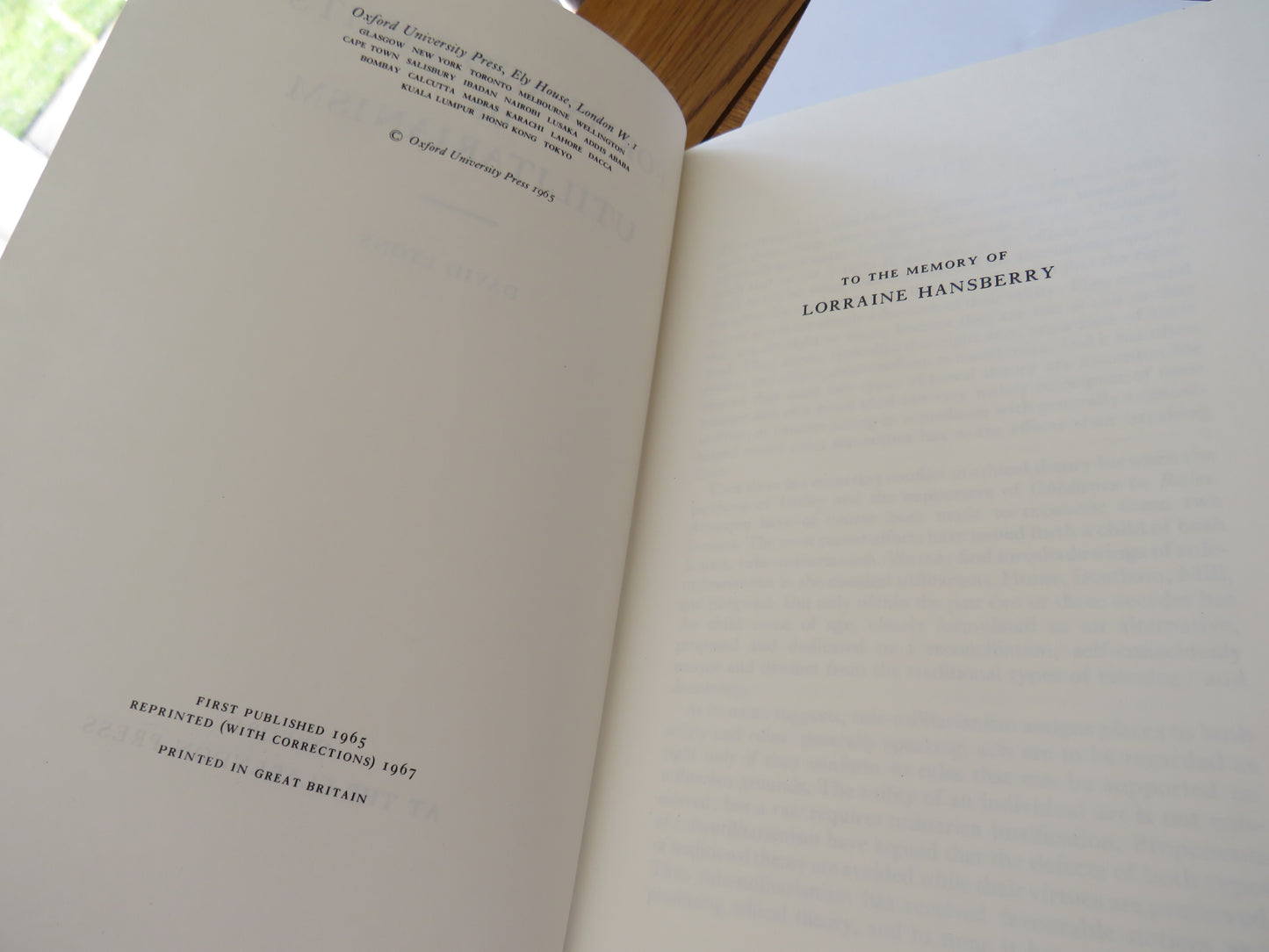 Forms and Limits of Utilitarianism By David Lyons 1965