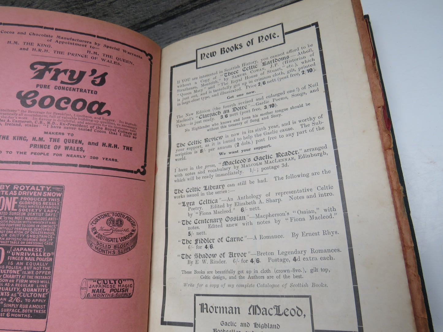 An Sgeulaiche 1909 Antique Scottish Gaelic Book