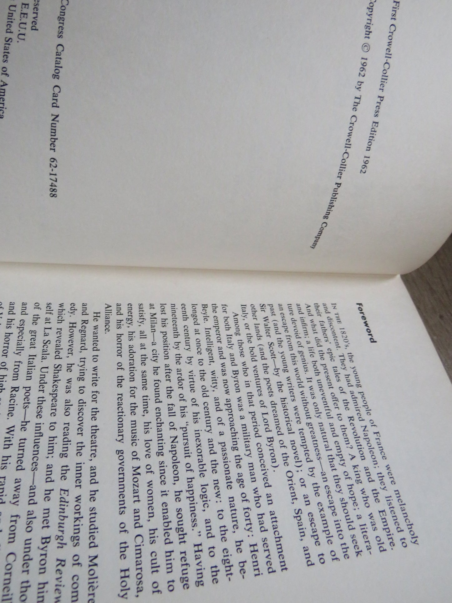 Racine and Shakespeare By Stendhal Translated By Guy Daniels 1962