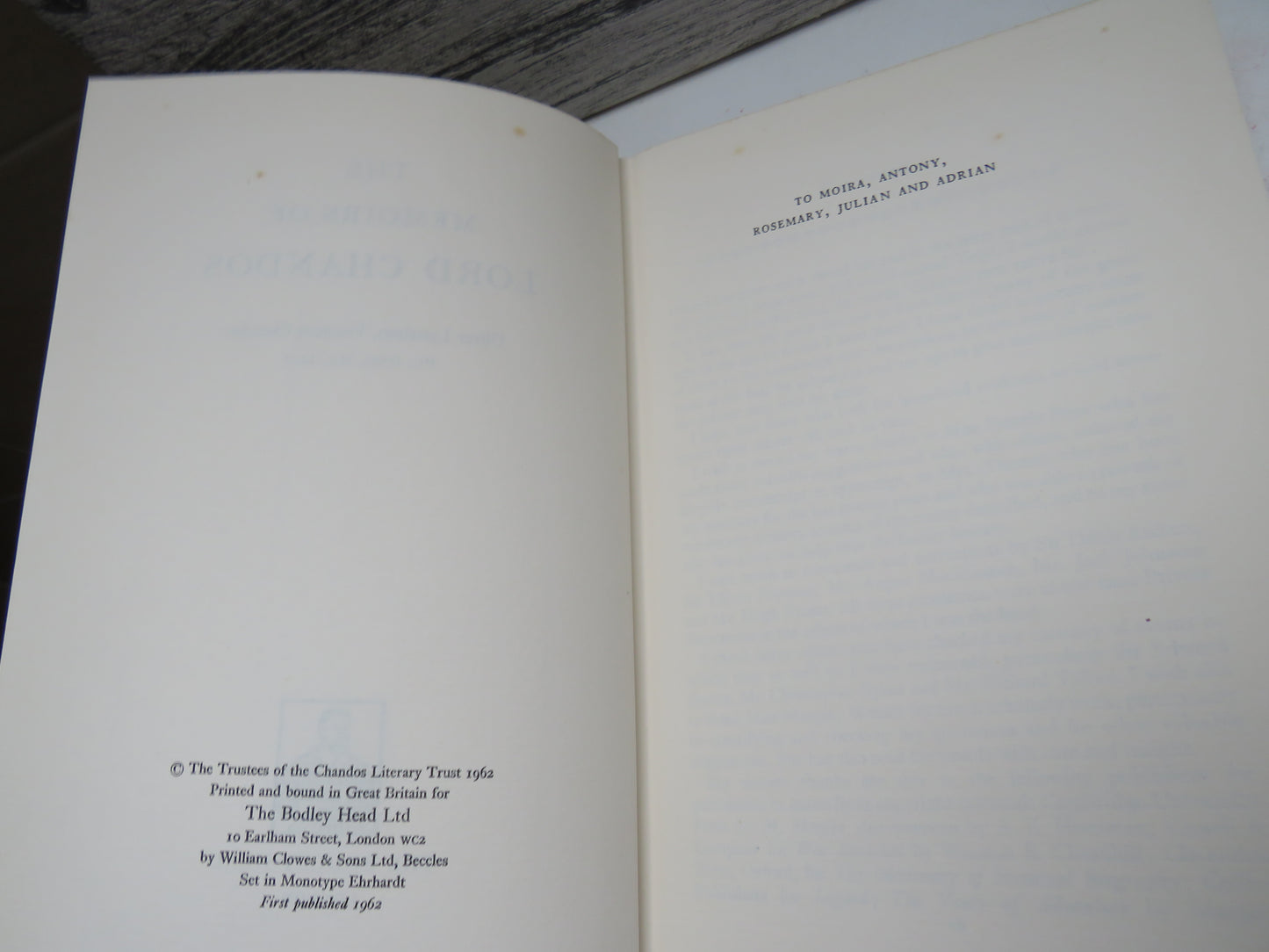 The Memoirs of Lord Chandos by Oliver Lyttelton, Viscont Chandos, 1962