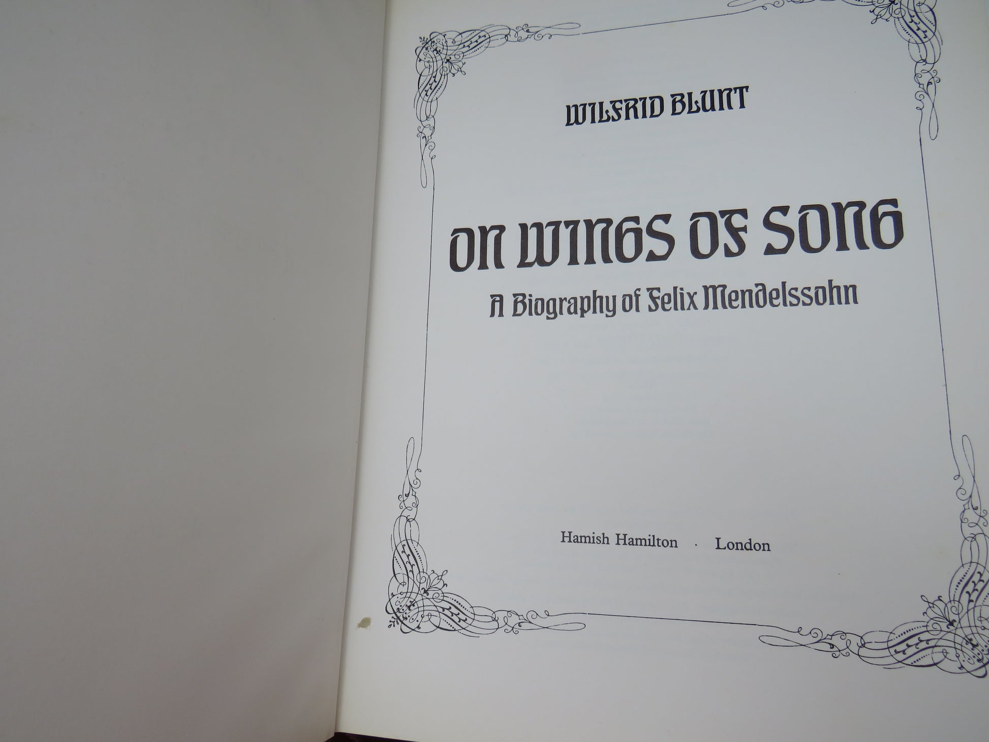 Wings of Song A Biography of Felix Mendelssohn By Wilfrid Blunt 1974 (Vintage Music Biography) book 4