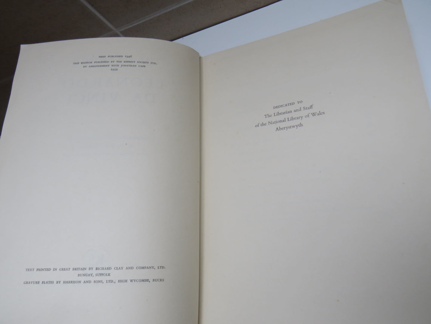 The Drawings of Leonardo Da Vinci Compiled, Introduced and Annotated by A.R. Popham 1952