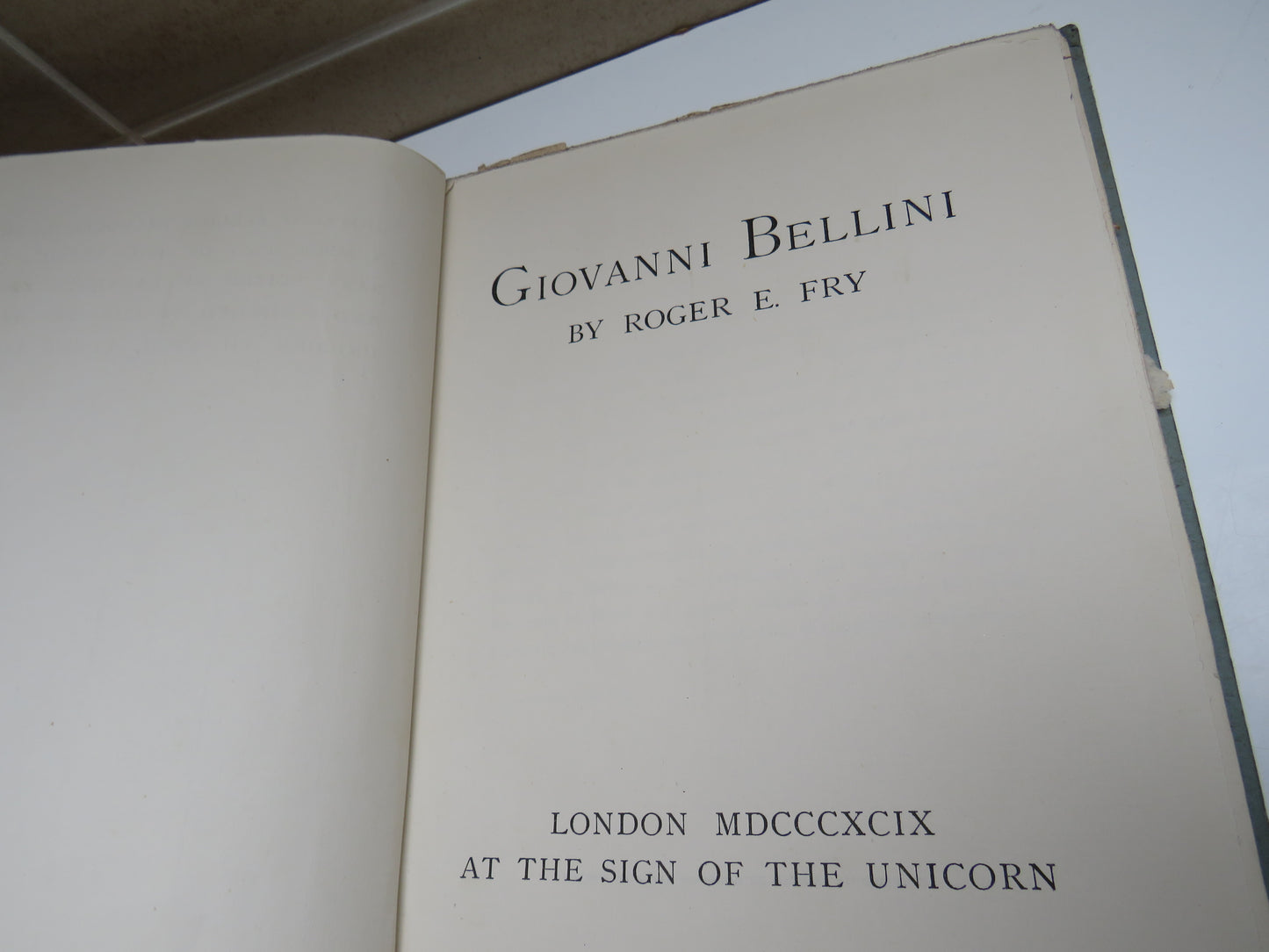 Giovanni Bellini By Roger E. Fry 1899