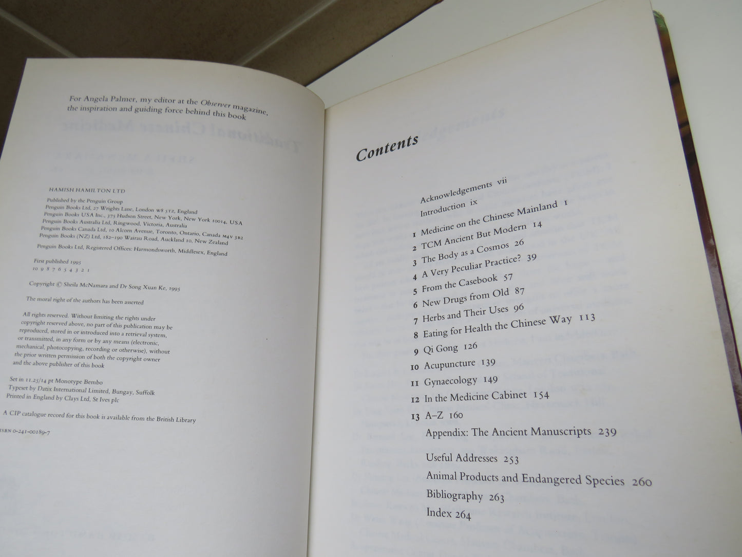 Traditional Chinese Medicine By Sheila McNamara & Dr Song Xuan Ke 1995