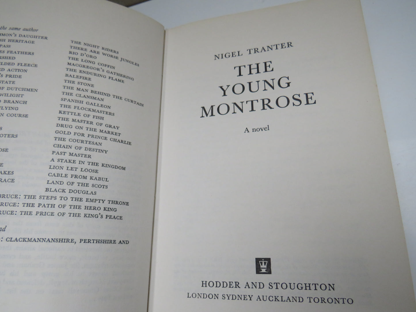 The Young Montrose A Novel By Nigel Tranter 1972