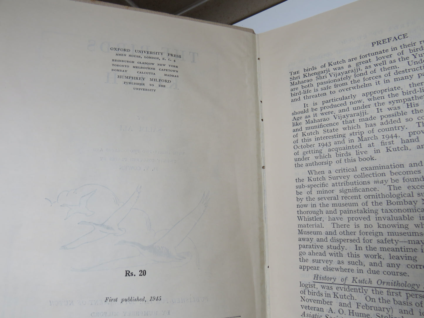The Birds Of Kutch By Salim Ali 1945