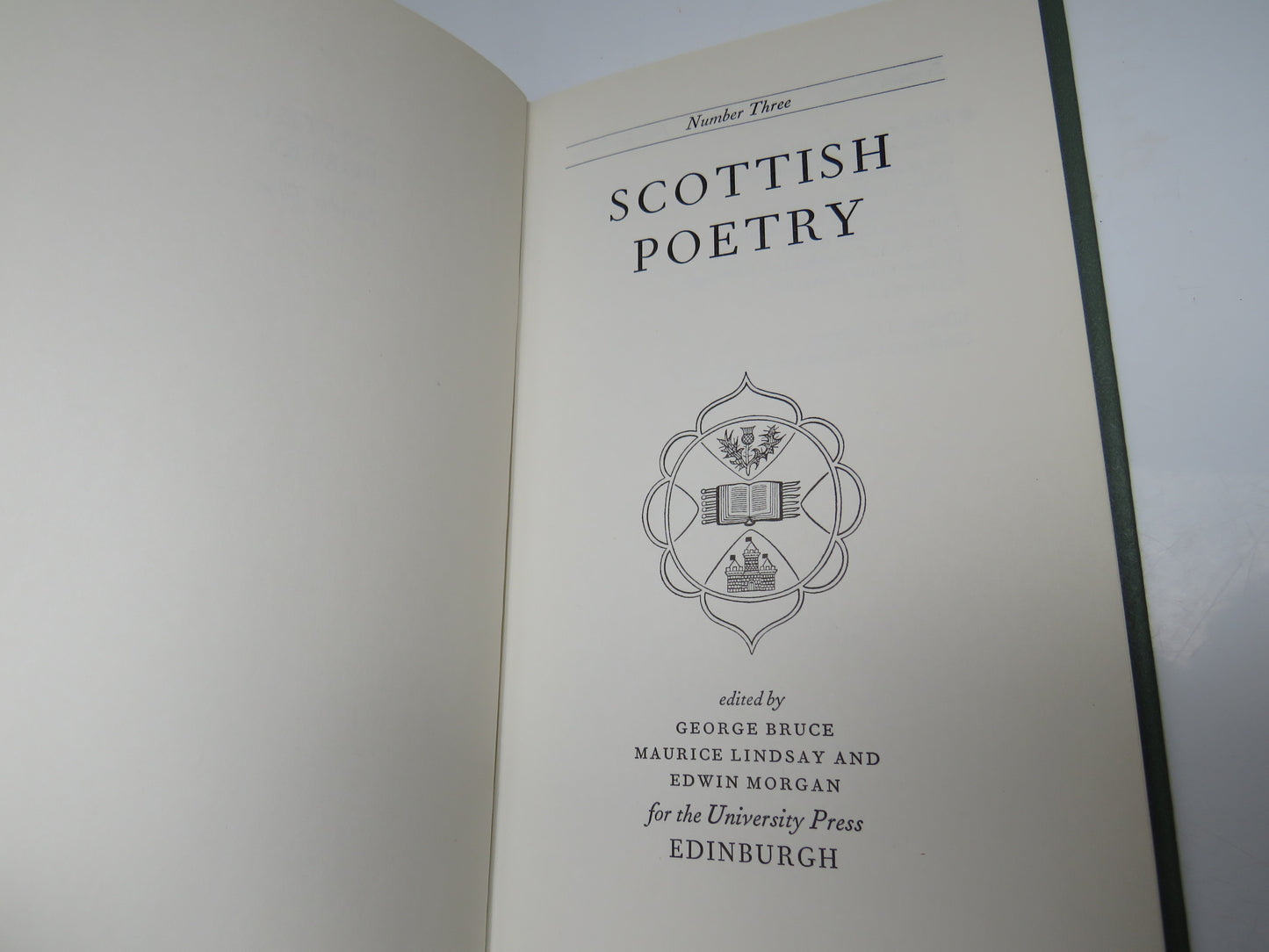 Scottish Poetry Number Three Edited By George Bruce Maurice Lindsay and Edwin Morgan 1968