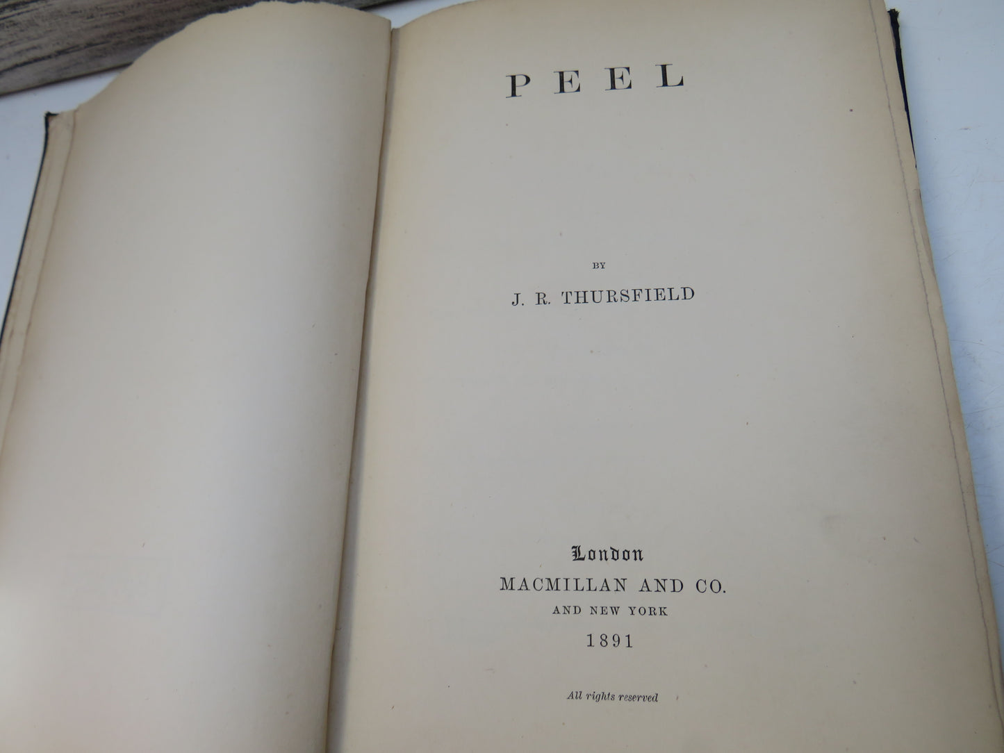 Peel By J. R. Thursfield 1891