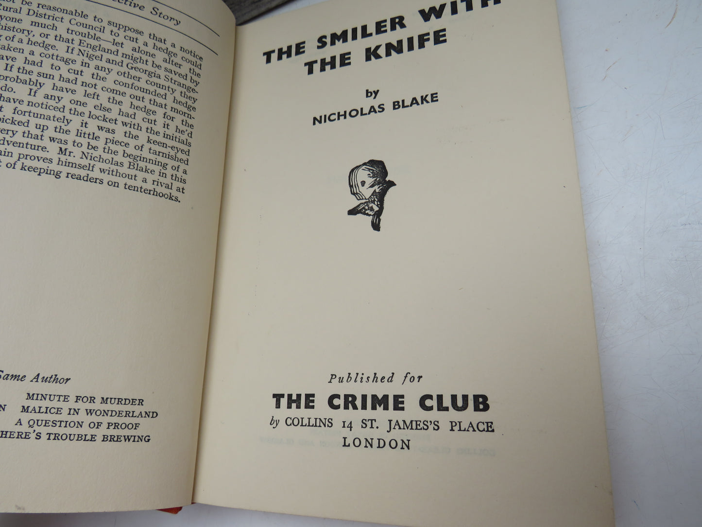 The Smiler With The Knife By Nicholas Blake 1950 (Vintage Mystery Book) book 3